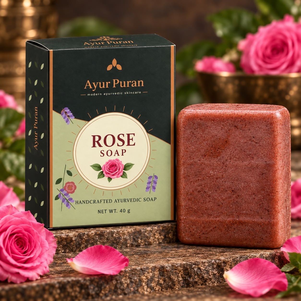 Gulab Komal soap - AyurPuran Ayurvedic Product