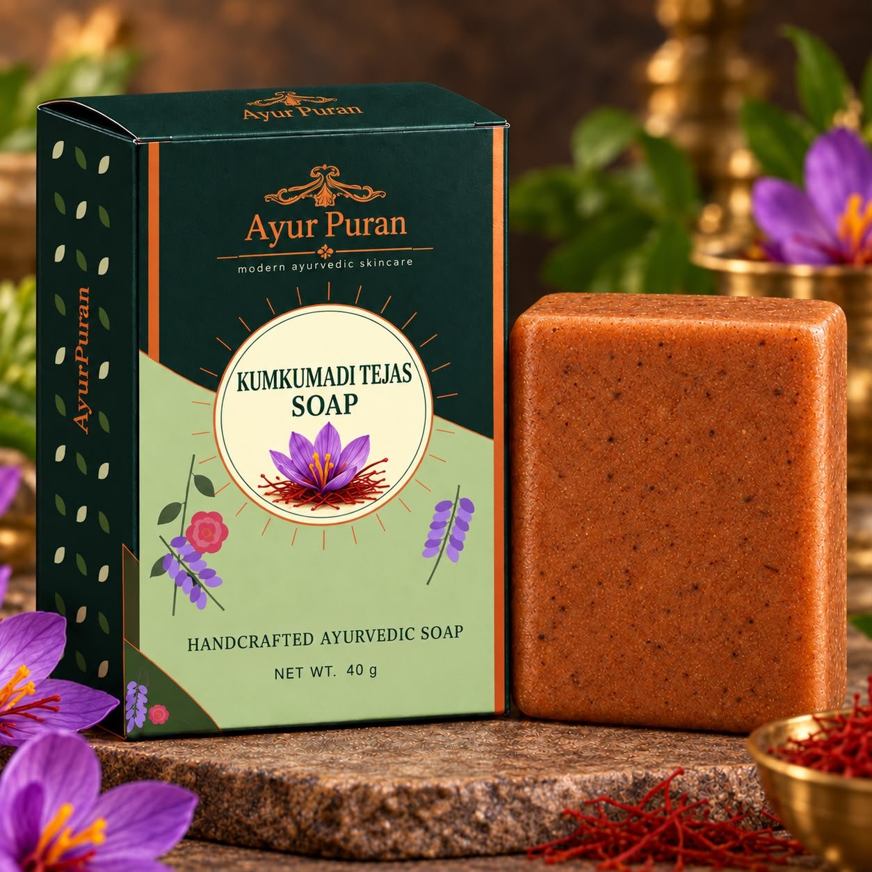 Kumkumadi Soap - AyurPuran Ayurvedic Product